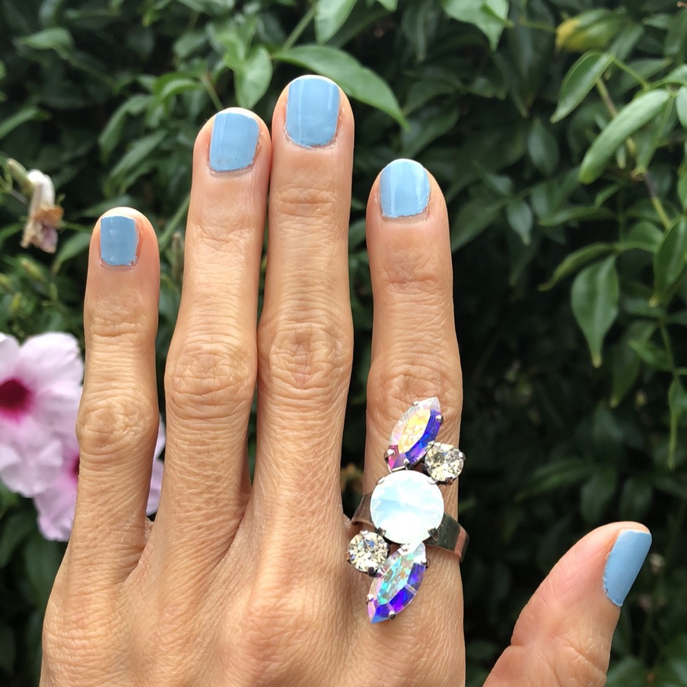 Gorgeous Boho/Tribal Crystal Statement Ring - Picture 10 of 14